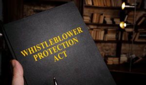 A book displaying the title "whistleblower protection act"